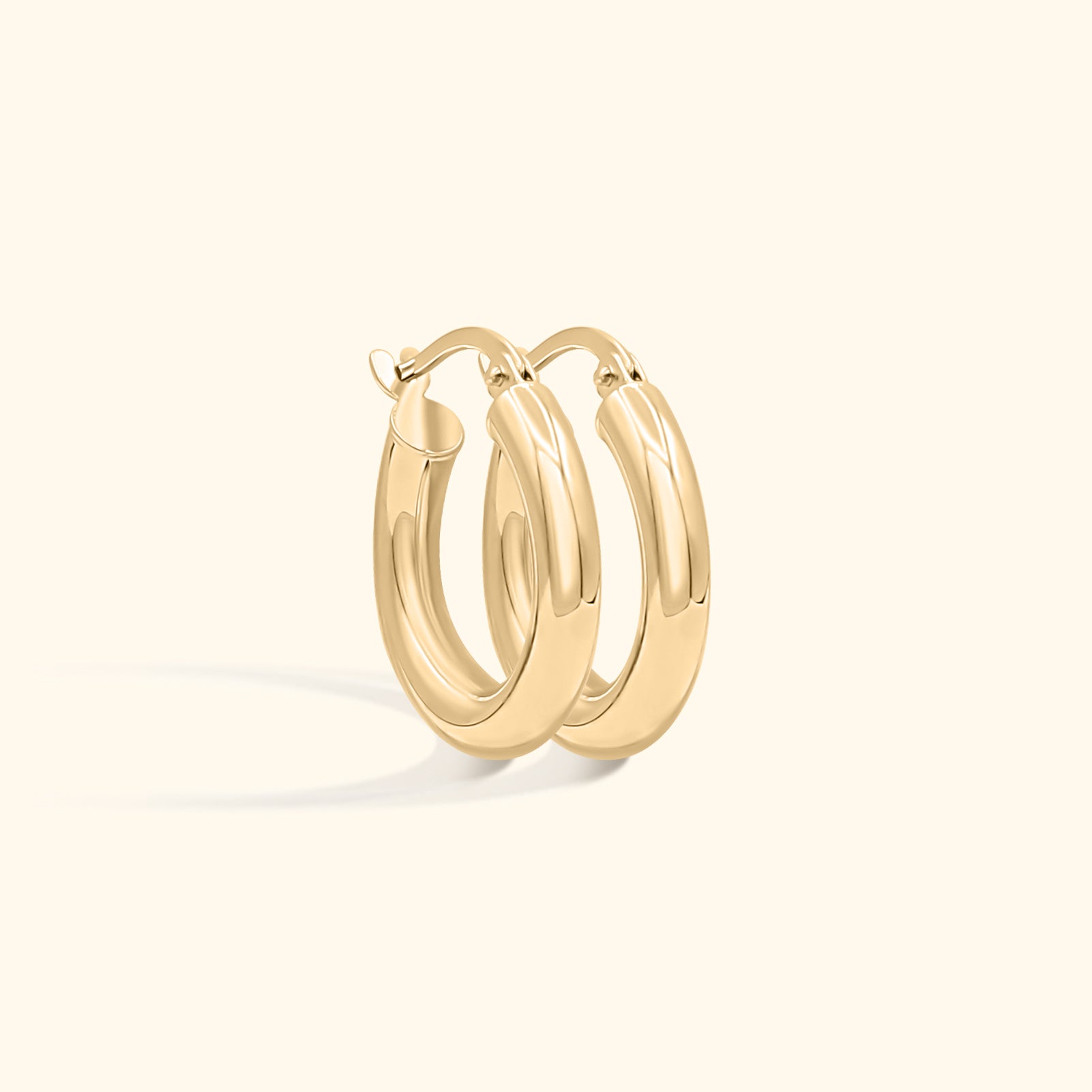 14K Gold Hoop Earrings | 16 mm