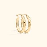 14K Gold Hoop Earrings | 20 mm