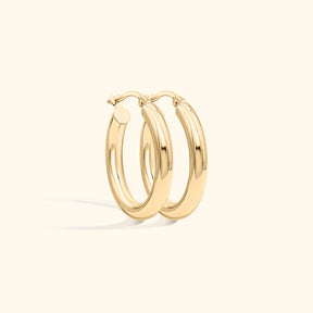 14K Gold Hoop Earrings | 20 mm