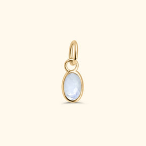 London Blue Topaz Birthstone Pendant December | 14K Gold