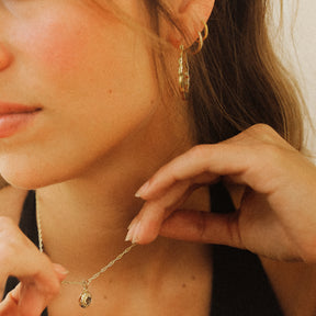 Dancing Hammered Hoops 30mm