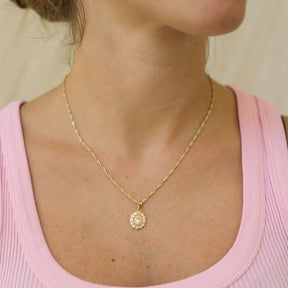 Kae Rose Quartz Flower Necklace