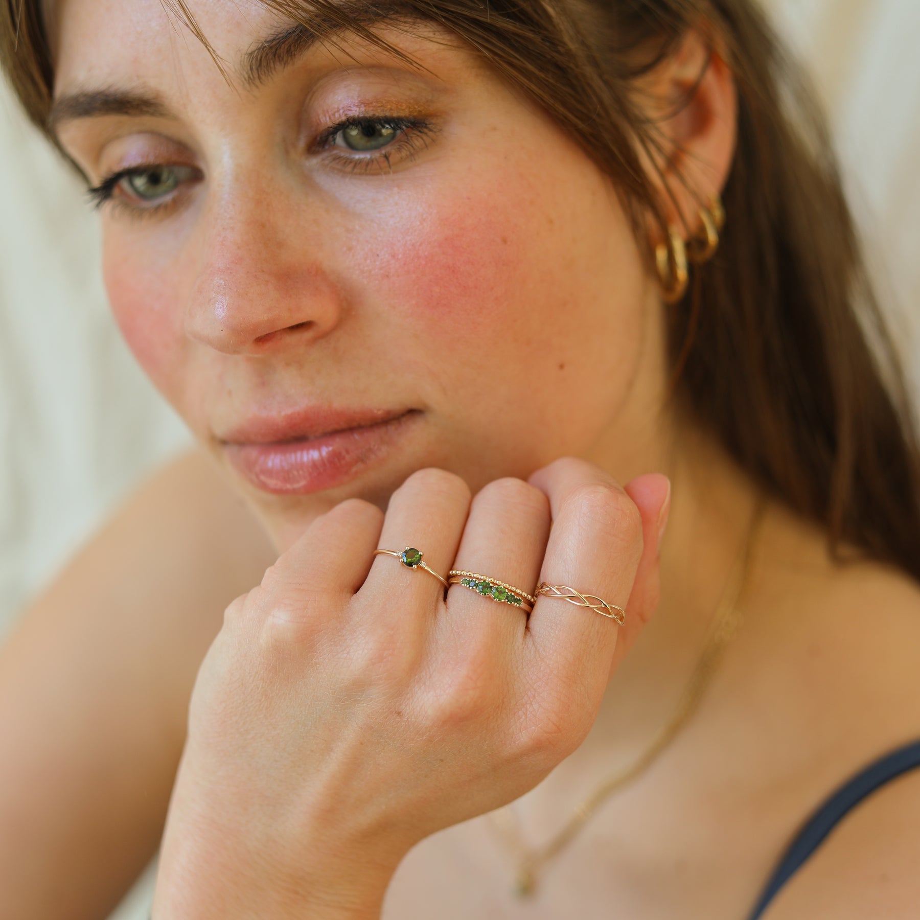 Lola Green Tourmaline ring | 9K